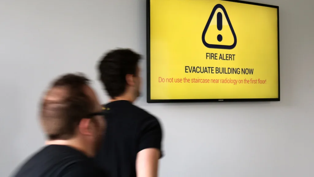 Emergency messaging on digital signage